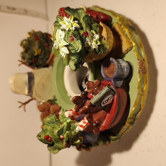 Candle Capper Poinsettia Stay On Topper Ice Skates Snowman Christmas Greenery - Picture 3 of 4